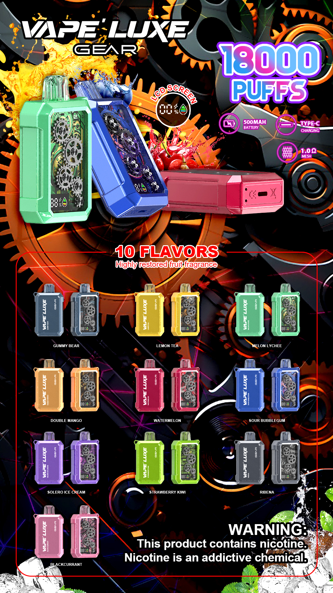 VAPE LUXE  18000PUFFS DSK049